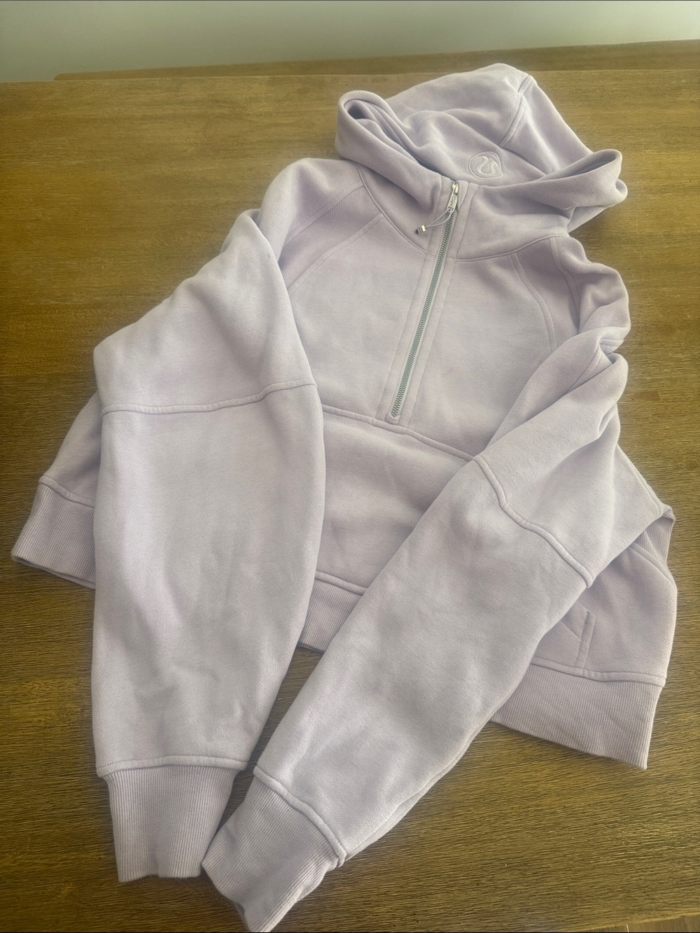 Lululemon scuba Light Lavender Half-Zip Hoodie